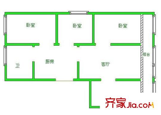 安云路教師宿舍 4室 戶型圖