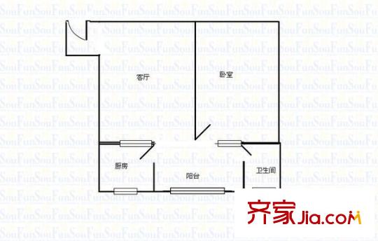 市一醫(yī)宿舍 0室 戶型圖