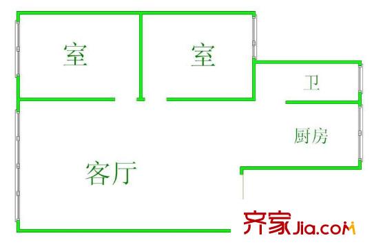 市西路海文商場(chǎng)旁小區(qū) 戶(hù)型圖 2