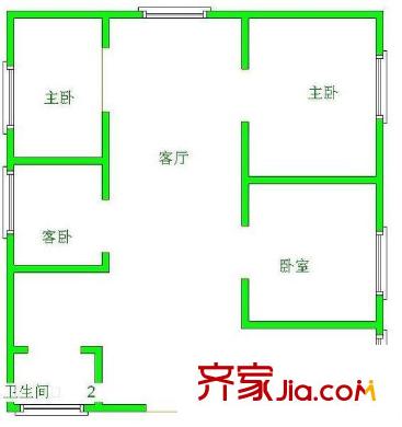 榕筑大廈 戶型圖 1