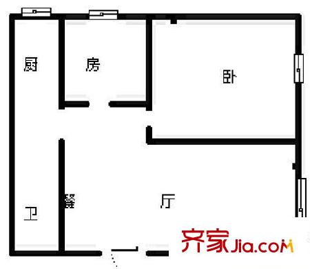 久聯(lián)華廈 2室 戶型圖