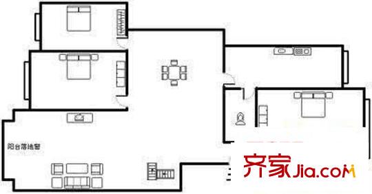 康瑞苑 4室 戶型圖