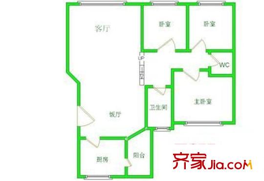 瑞華園 3室 戶型圖