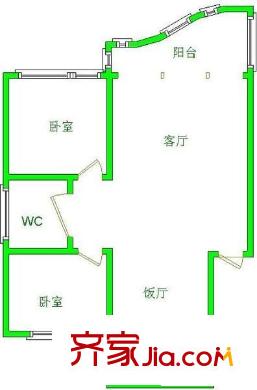 小河中曹司 2室 戶型圖