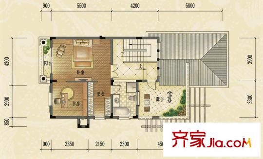 經(jīng)典天成I組團聯(lián)排別墅A戶型三層 8室3廳6衛(wèi)1廚