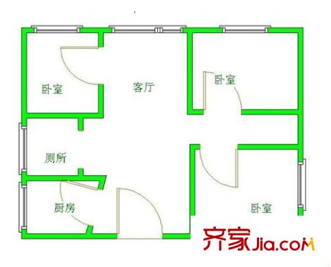 銀盤鑫苑 戶型圖 1