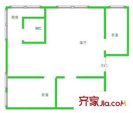 紅邊門西部浴海樓上小區(qū) 戶型圖 3
