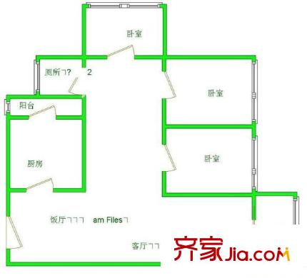 觀水馨園 3室 戶型圖