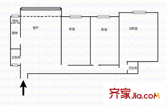 觀水馨園 3室 戶型圖