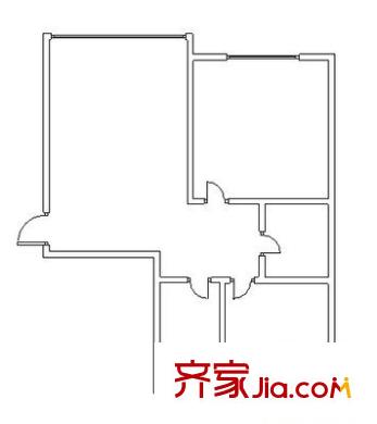 扶風(fēng)住宅小區(qū) 2室 戶型圖