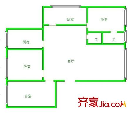 海發(fā)紫林苑 4室 戶型圖
