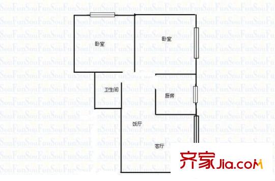 蟠桃園 2室 戶型圖