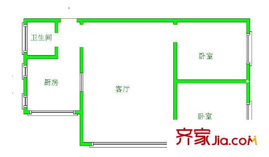 朝陽(yáng)洞路民宅戶型圖01 