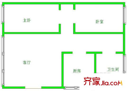 朝陽(yáng)洞路民宅戶型圖05 