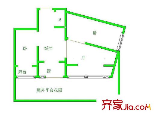 朝陽(yáng)洞路民宅戶型圖04 