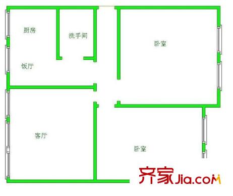 安泰小區(qū) 2室 戶型圖