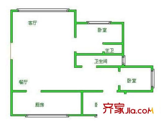 安云路小區(qū) 3室 戶型圖