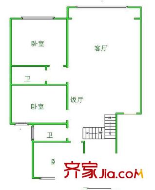 水晶苑 6室 戶型圖