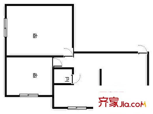 玉田壩高層住宅 2室 戶型圖