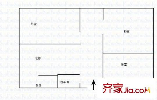 玉田壩高層住宅 5室 戶型圖