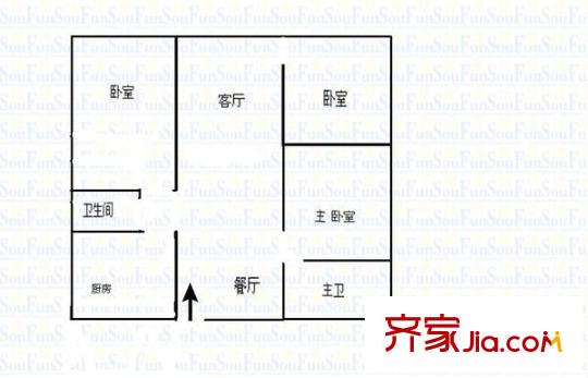 榕筑花園一區(qū) 3室 戶型圖