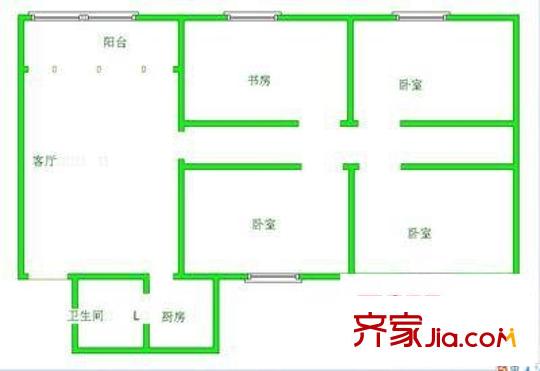 榕筑花園一區(qū) 4室 戶型圖