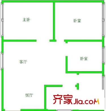 榕筑花園一區(qū) 3室 戶型圖