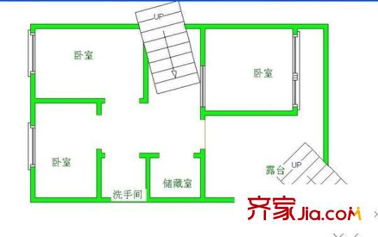 黔靈公園 3室 戶型圖