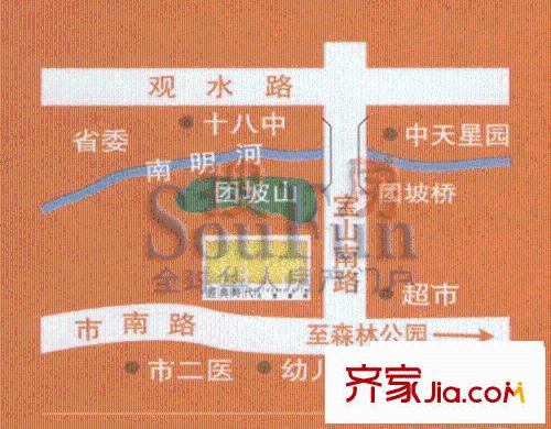 經(jīng)典時代花園廣場交通圖