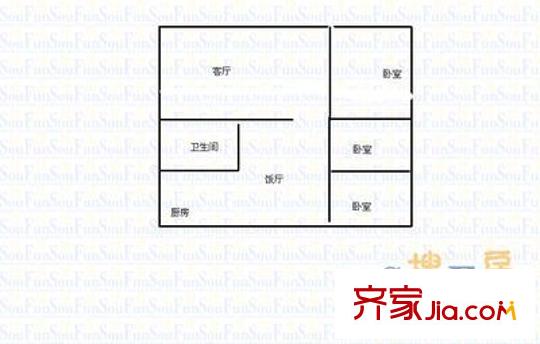 新添菜場小區(qū)戶型圖新添菜場 戶型圖3 3室2廳1衛(wèi)1廚