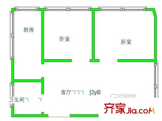 新添菜場小區(qū)戶型圖新添菜場 戶型圖4 2室1廳1衛(wèi)1廚