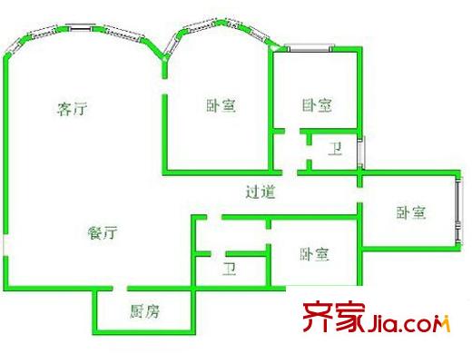 東方大廈 戶型圖 1