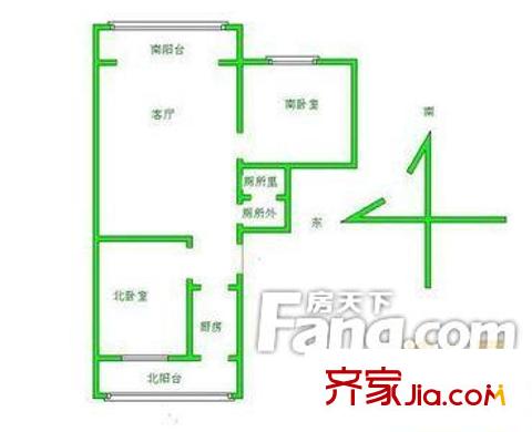 博愛公寓 戶型圖 1