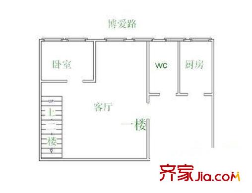博愛公寓 3室 戶型圖