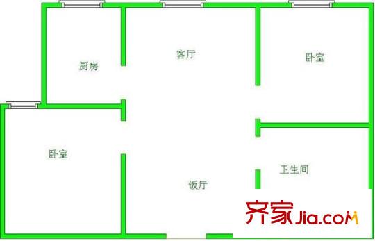深宏苑 2室 戶型圖