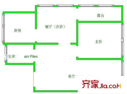 卓越時(shí)代大廈 2室 戶型圖