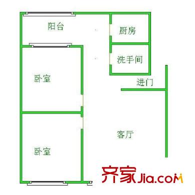 省水利設(shè)計院 2室 戶型圖