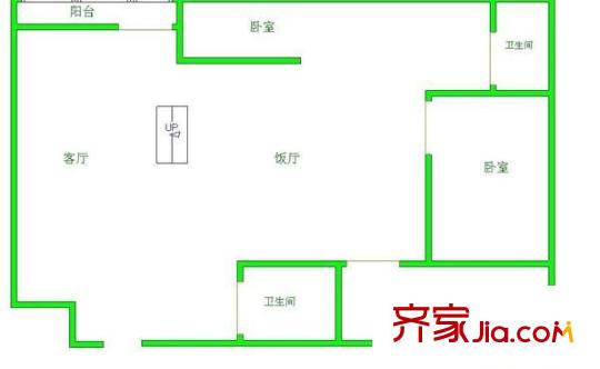 海發(fā)紫林苑 3室 戶型圖