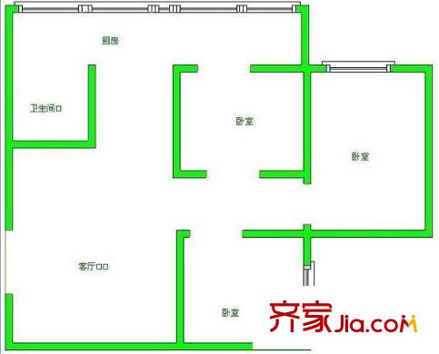 海發(fā)紫林苑 3室 戶型圖