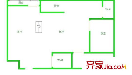 海發(fā)紫林苑 3室 戶型圖
