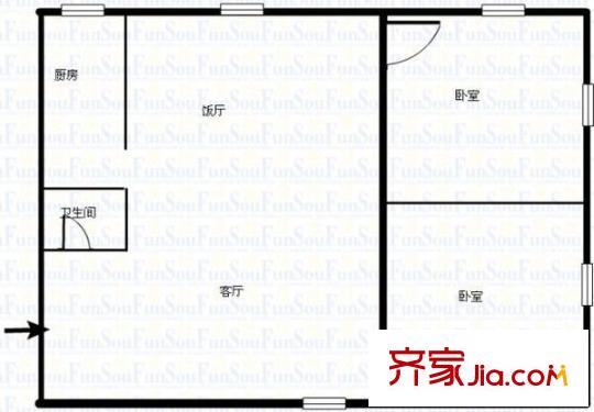 海發(fā)紫林苑 3室 戶型圖