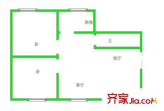 貴橡大廈 2室 戶型圖