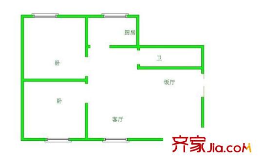 貴橡大廈 2室 戶型圖