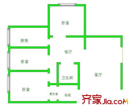 蟠桃園 3室 戶型圖