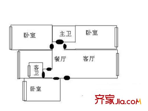 蟠桃園 3室 戶型圖