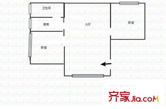 蟠桃園 2室 戶型圖