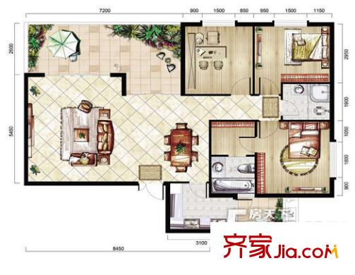百靈時(shí)尚天地 戶型圖 3