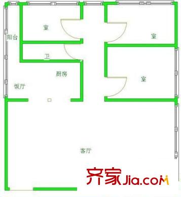 恒生大廈 3室 戶型圖