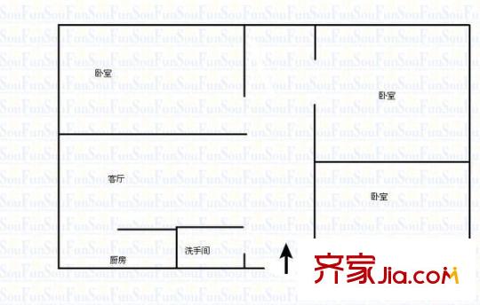 玉田壩高層住宅 6室 戶型圖