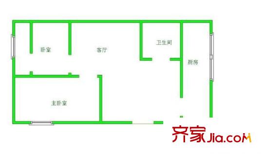 五柳小區(qū) 2室 戶型圖